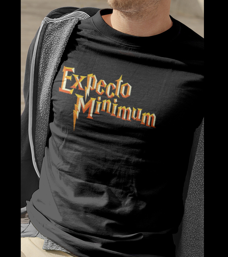 Expecto Minimum Magic Inspired Wizard Humor T-Shirt
