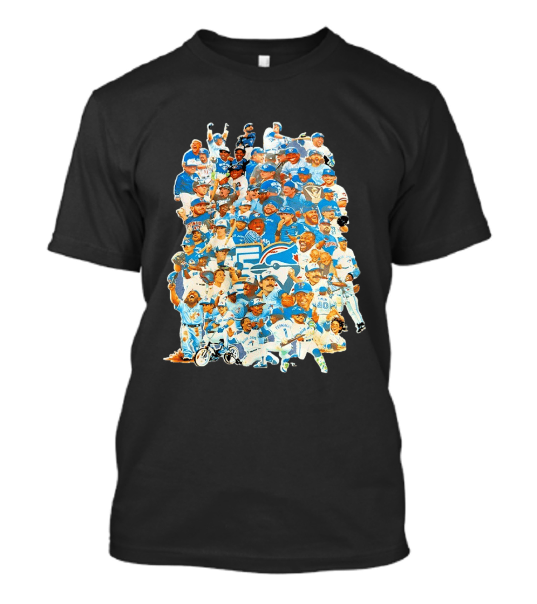 Toronto Blue Jays 50th Anniversary Celebration Collage T-Shirt