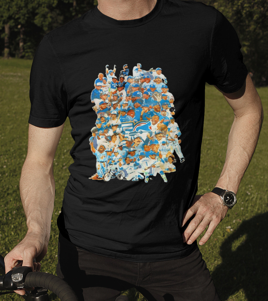 Toronto Blue Jays 50th Anniversary Celebration Collage T-Shirt