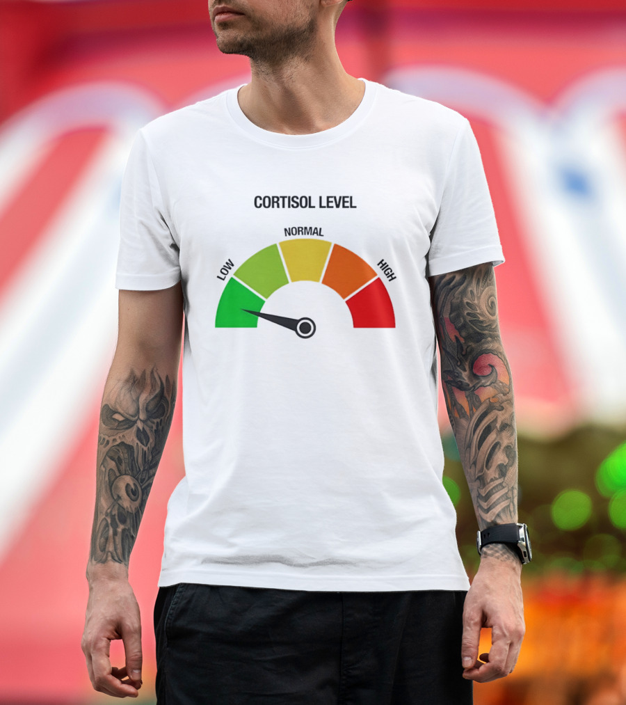 Cortisol Level Low Stress Indicator Gauge T-Shirt