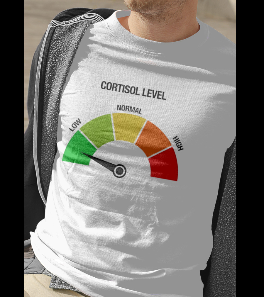Cortisol Level Low Stress Indicator Gauge T-Shirt