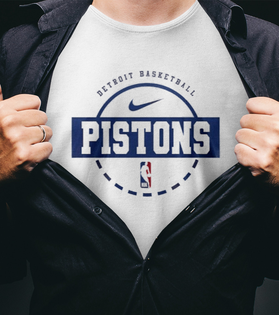 Detroit Pistons Snoopy Plays Basketball Forever Loyal Fan Nike Collaboration T-Shirt