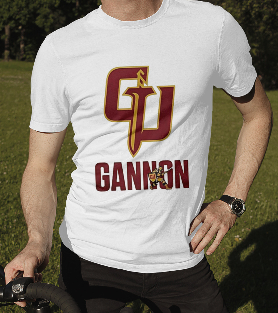 Gannon Golden Knights GU Basketball Logo With Knight T-Shirt