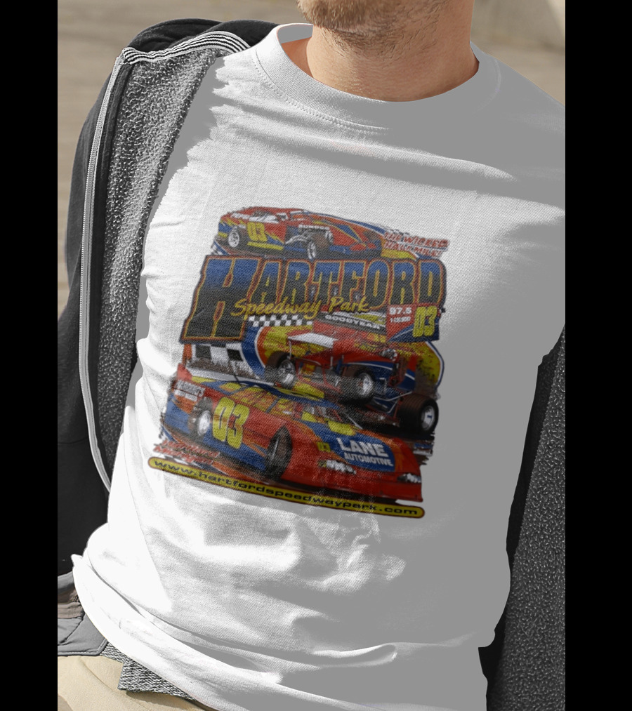Hartford Speedway Park The Wicked Half Mile Lane Automotive Racing 03 T-Shirt