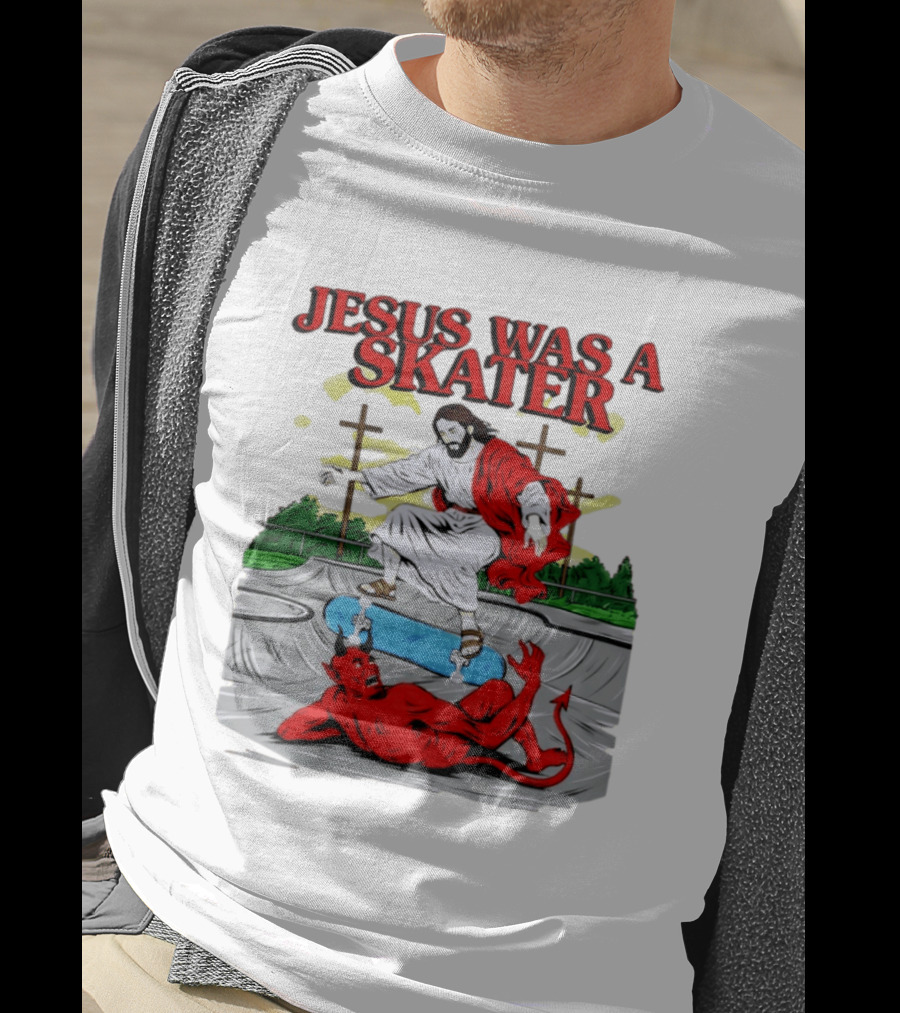 Jesus Was A Skater Vs. Devil Skatepark Showdown T-Shirt