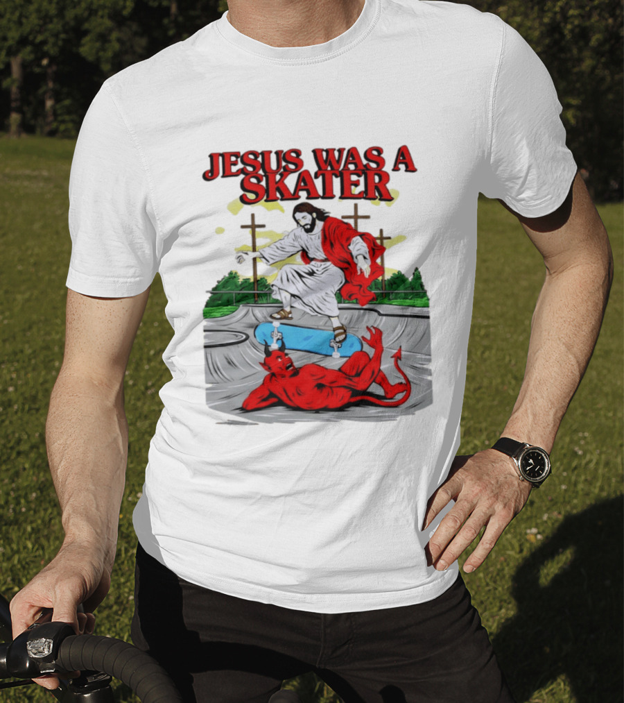 Jesus Was A Skater Vs. Devil Skatepark Showdown T-Shirt