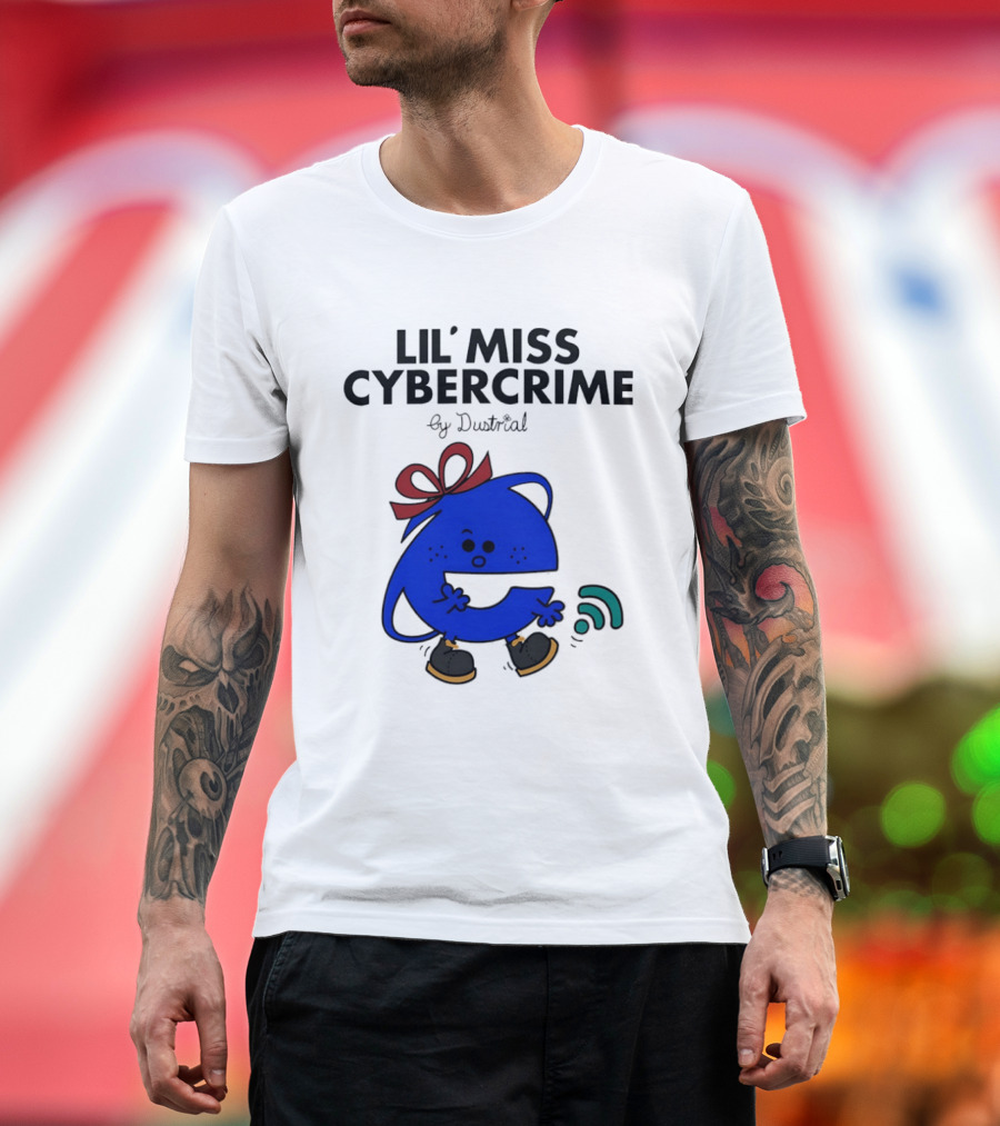 Lil' Miss Cybercrime By Dustrial Retro Style Mischievous T-Shirt