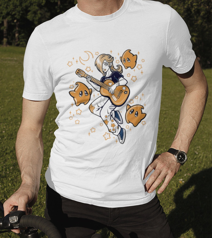 Rosalina And Lumalee Acoustic Remix Guitar Stars And Moons T-Shirt