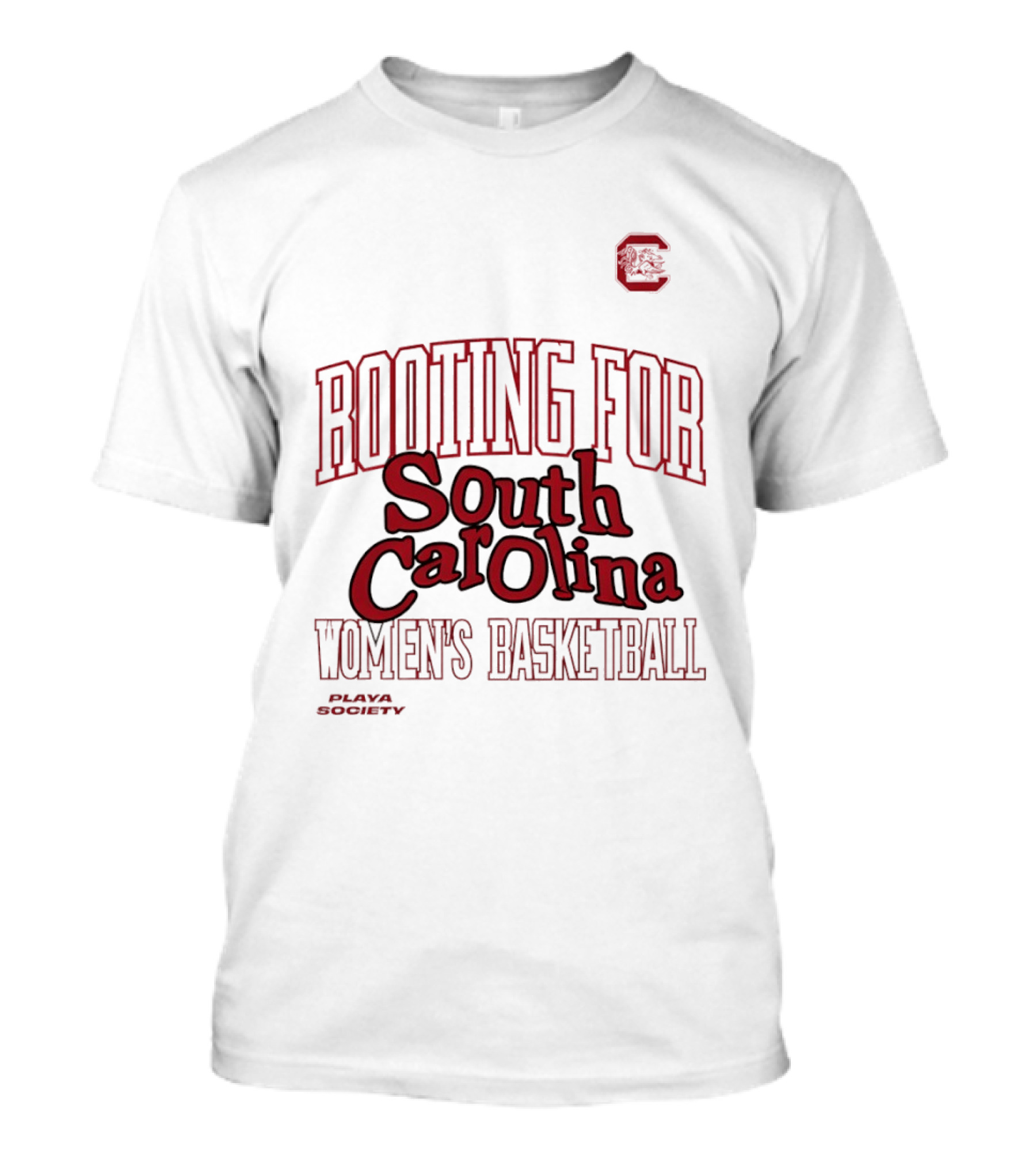 Rooting For South Carolina Women's Basketball Playa Society T-Shirt