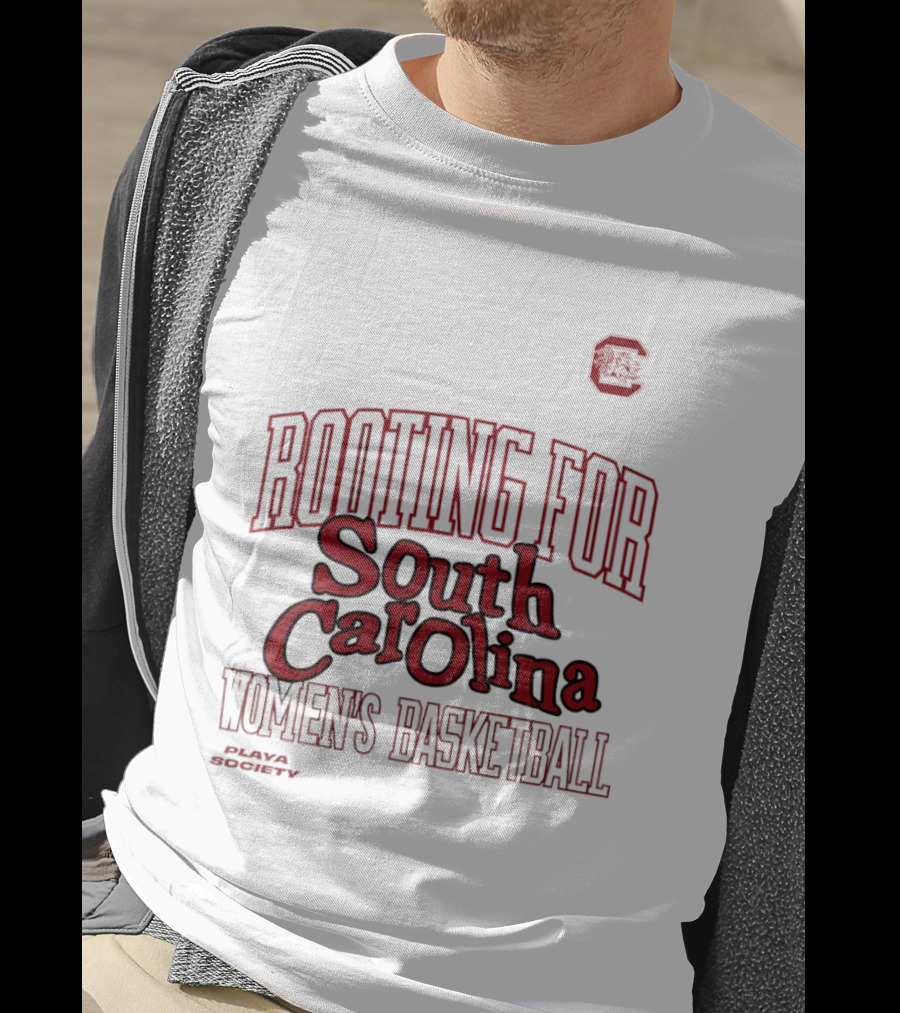 Rooting For South Carolina Women's Basketball Playa Society T-Shirt
