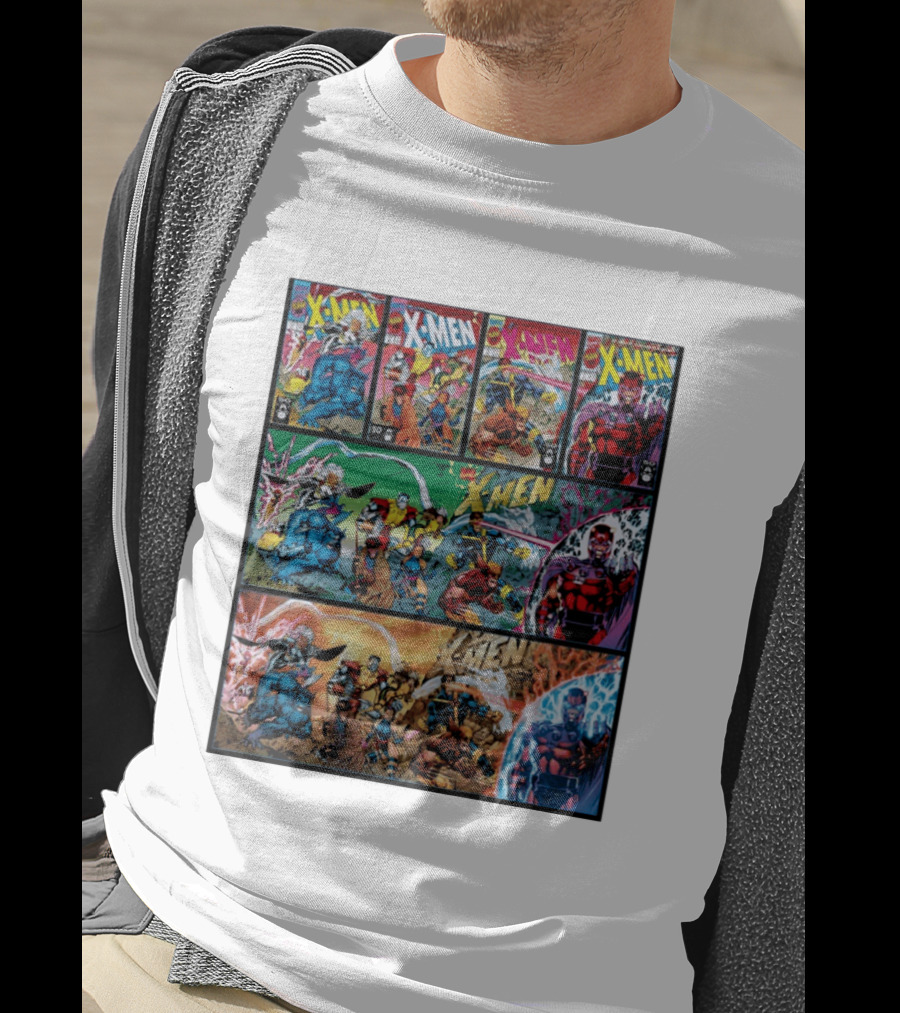 X Men The Animated Series Marvel Comics Classic Covers Wolverine Magneto Cyclops Storm T-Shirt