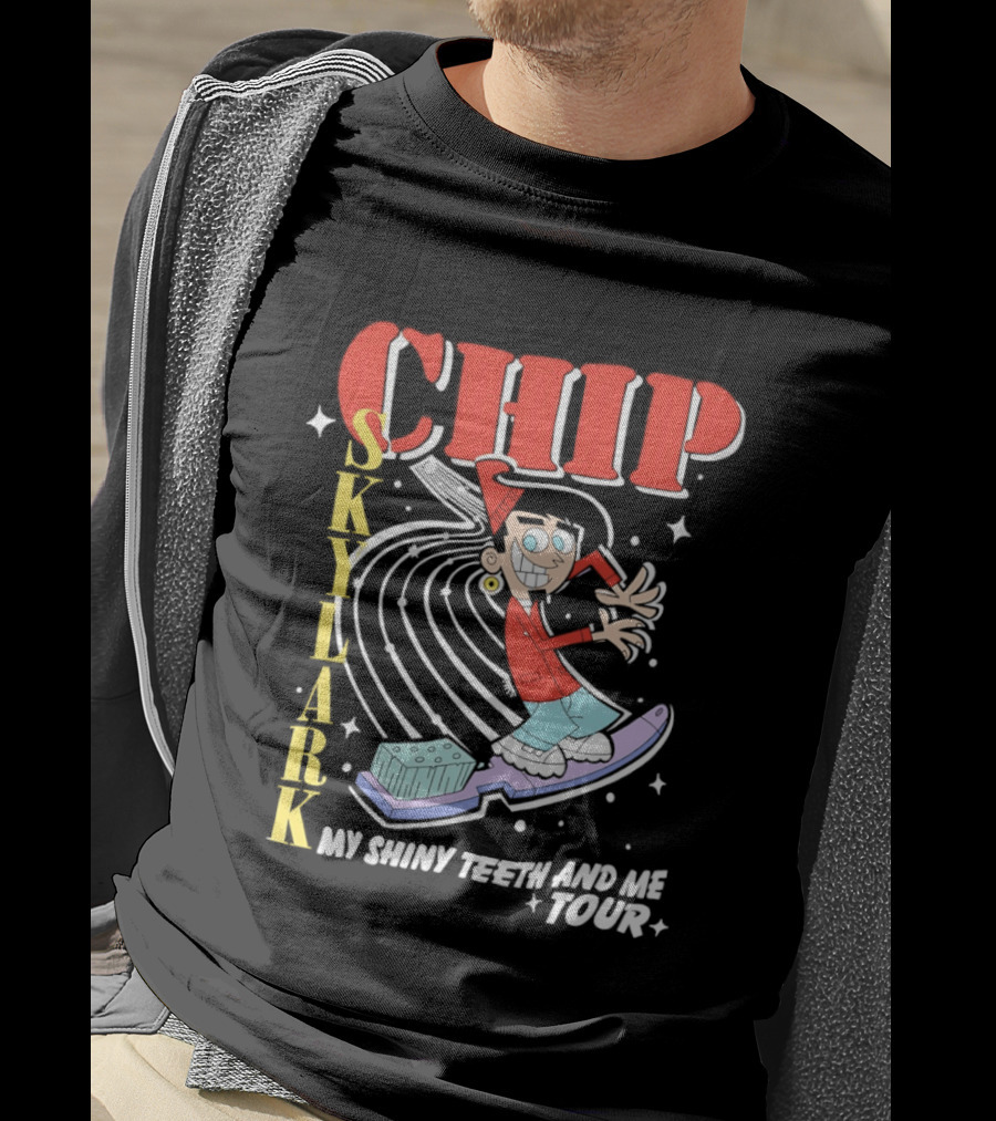 Chip Skylark My Shiny Teeth And Me Tour Musical Cartoon Character Retro Toothbrush Dance T-Shirt