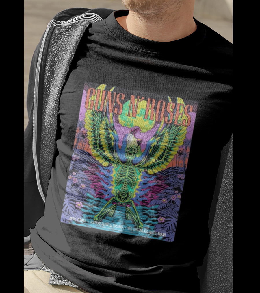 Guns N Roses São José Do Rio Preto Concert April 7 2026 Alberto Bertelli Lucatto Brasil T-Shirt