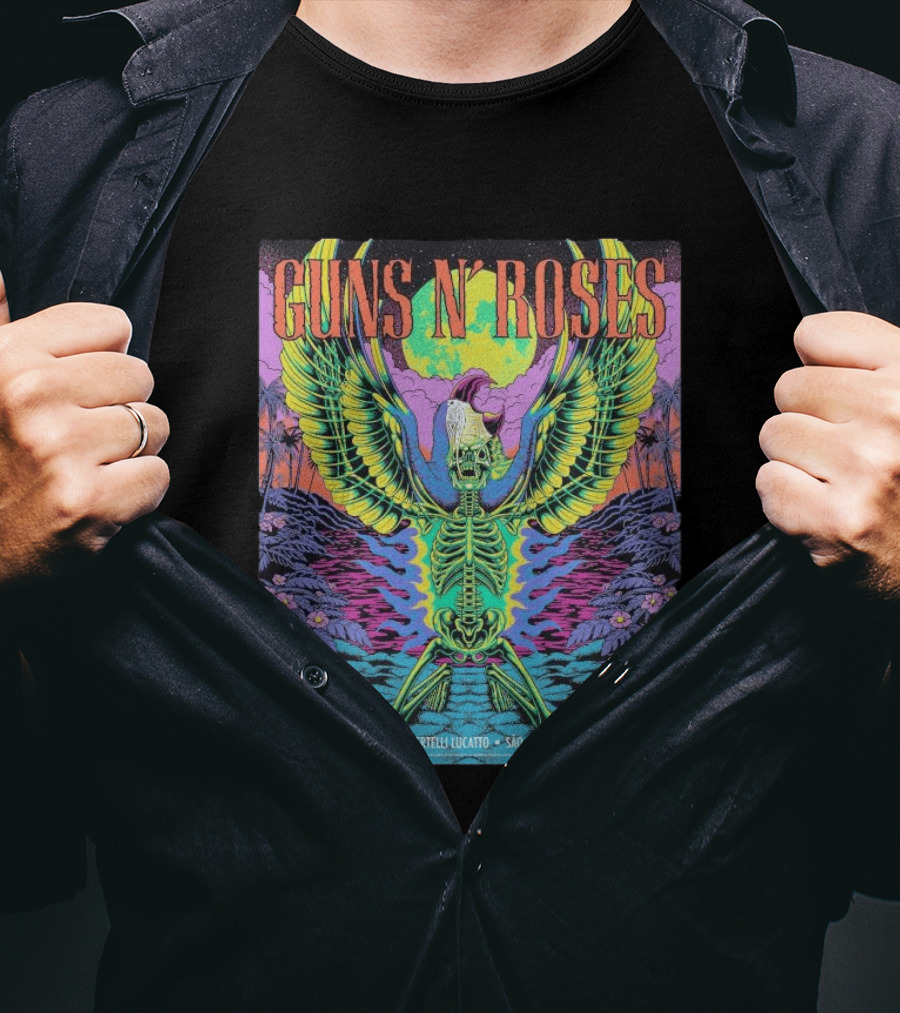 Guns N Roses São José Do Rio Preto Concert April 7 2026 Alberto Bertelli Lucatto Brasil T-Shirt