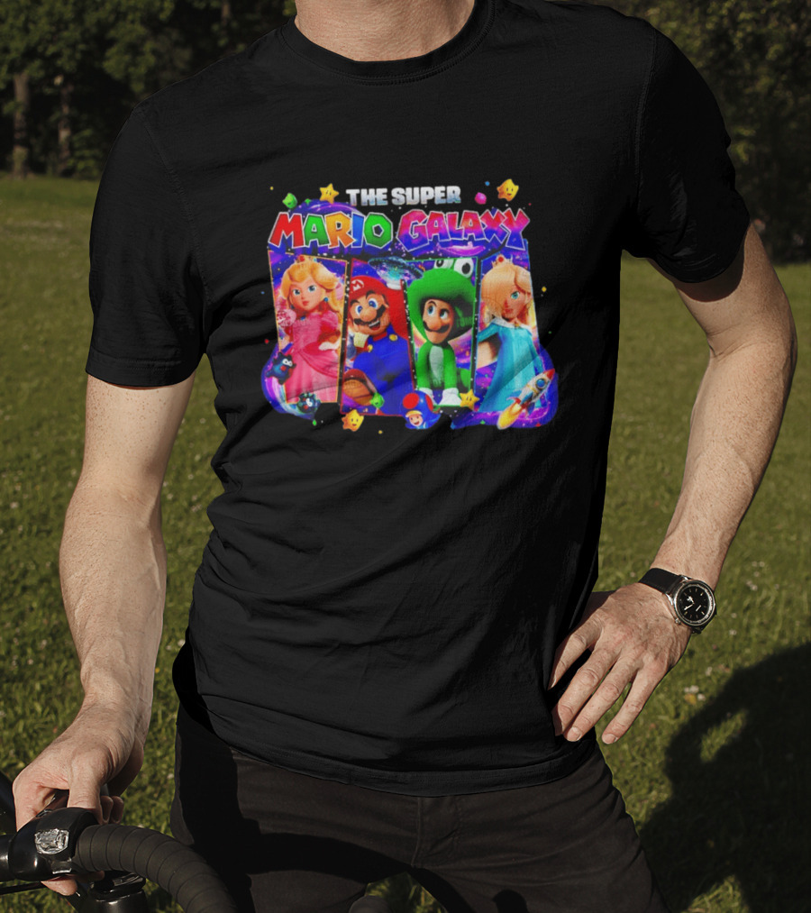 The Super Mario Galaxy Movie Characters Gamer Space Adventure T-Shirt