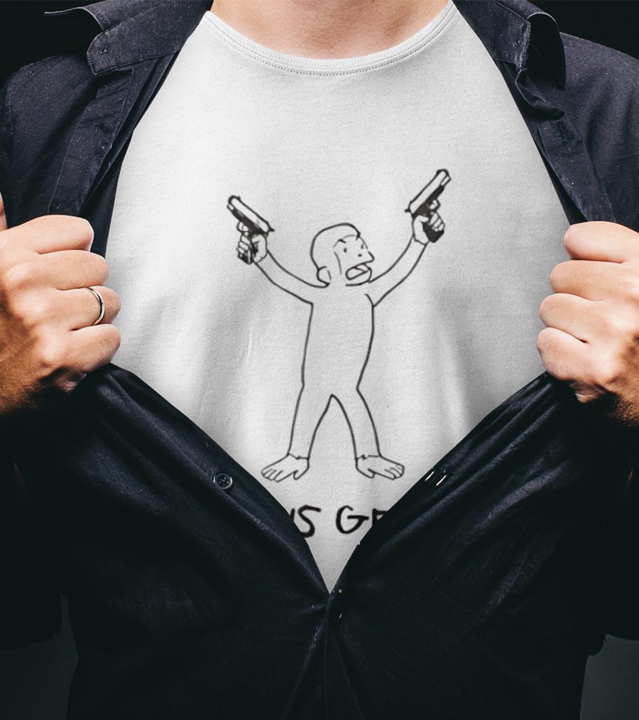 Furious George Monkey Dual Guns T-Shirt