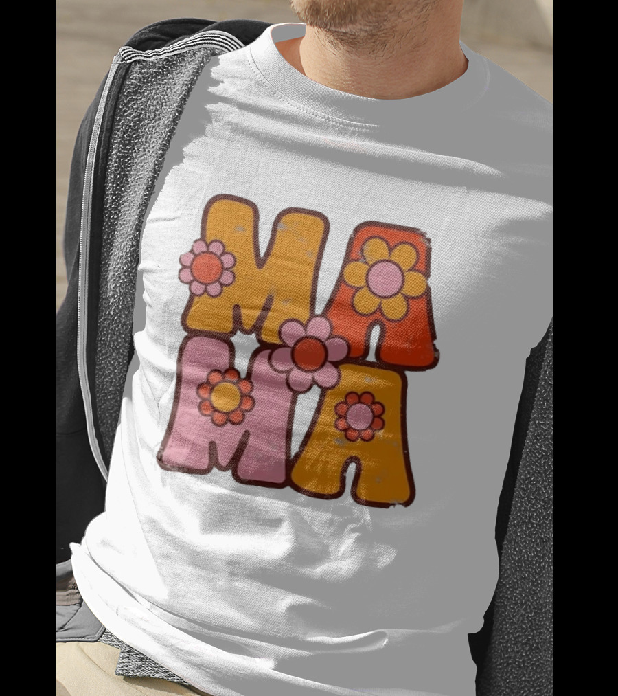 Mama Flower Power Retro Mother's Day Vintage Florals T-Shirt