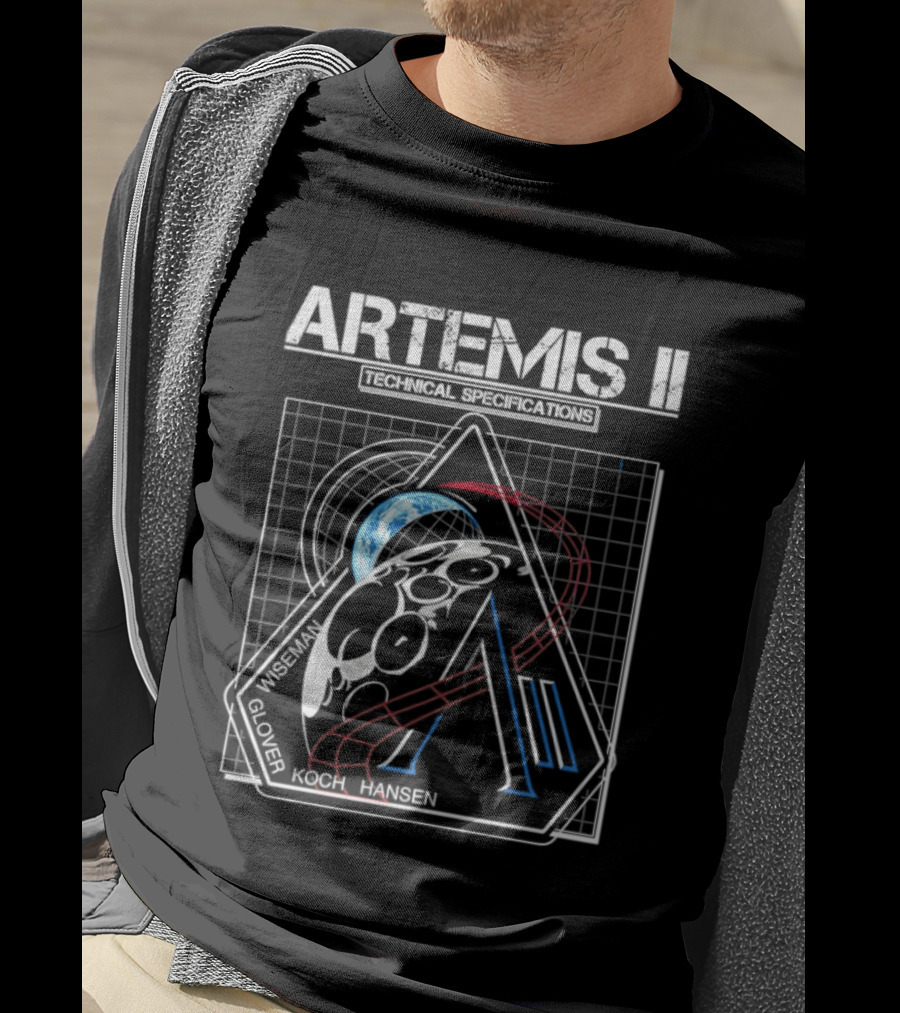 Artemis II NASA Mission Patch Wiseman Glover Koch Hansen T-Shirt