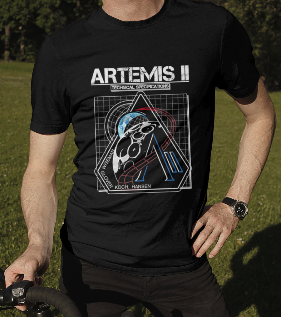 Artemis II NASA Mission Patch Wiseman Glover Koch Hansen T-Shirt