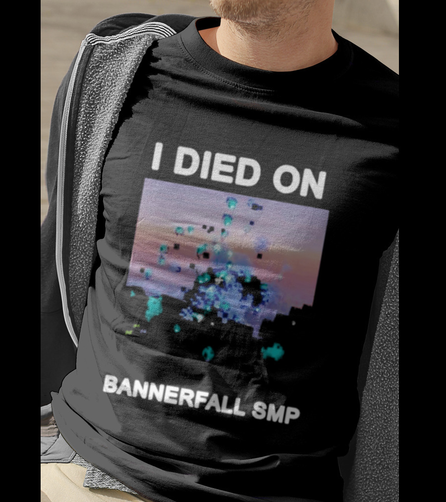 I Died On Bannerfall SMP Colorful Abstract Pixel Explosion T-Shirt