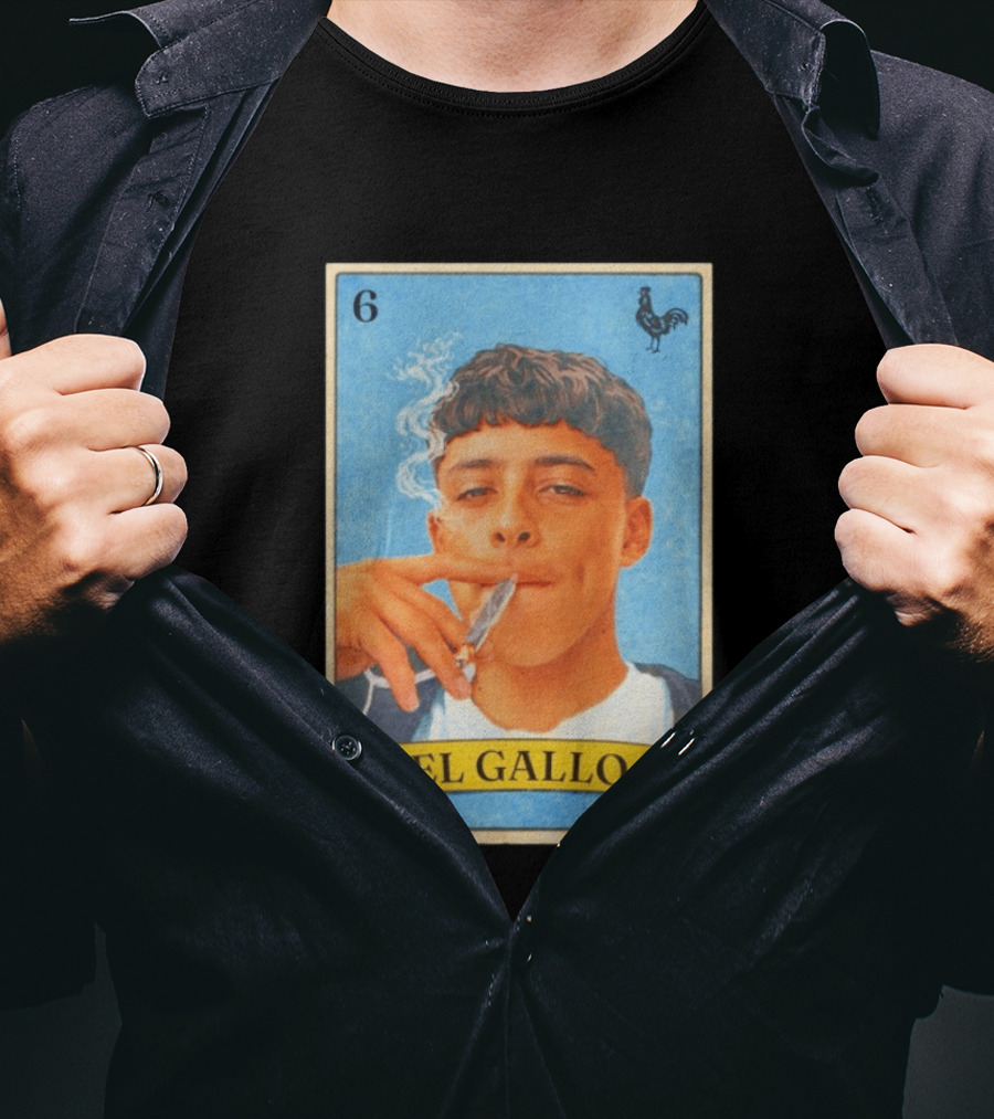 El Gallo Smoking Card 6 Rooster T-Shirt