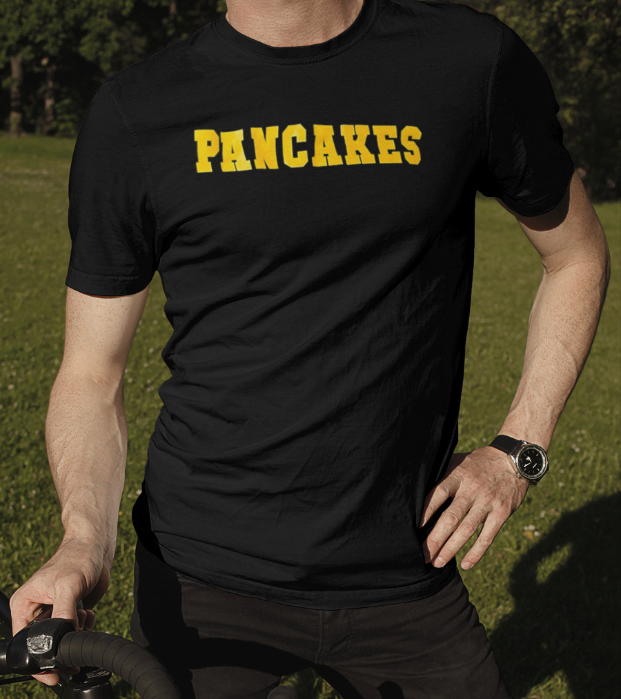 Pancakes Breakfast Food Lover Retro Yellow T-Shirt
