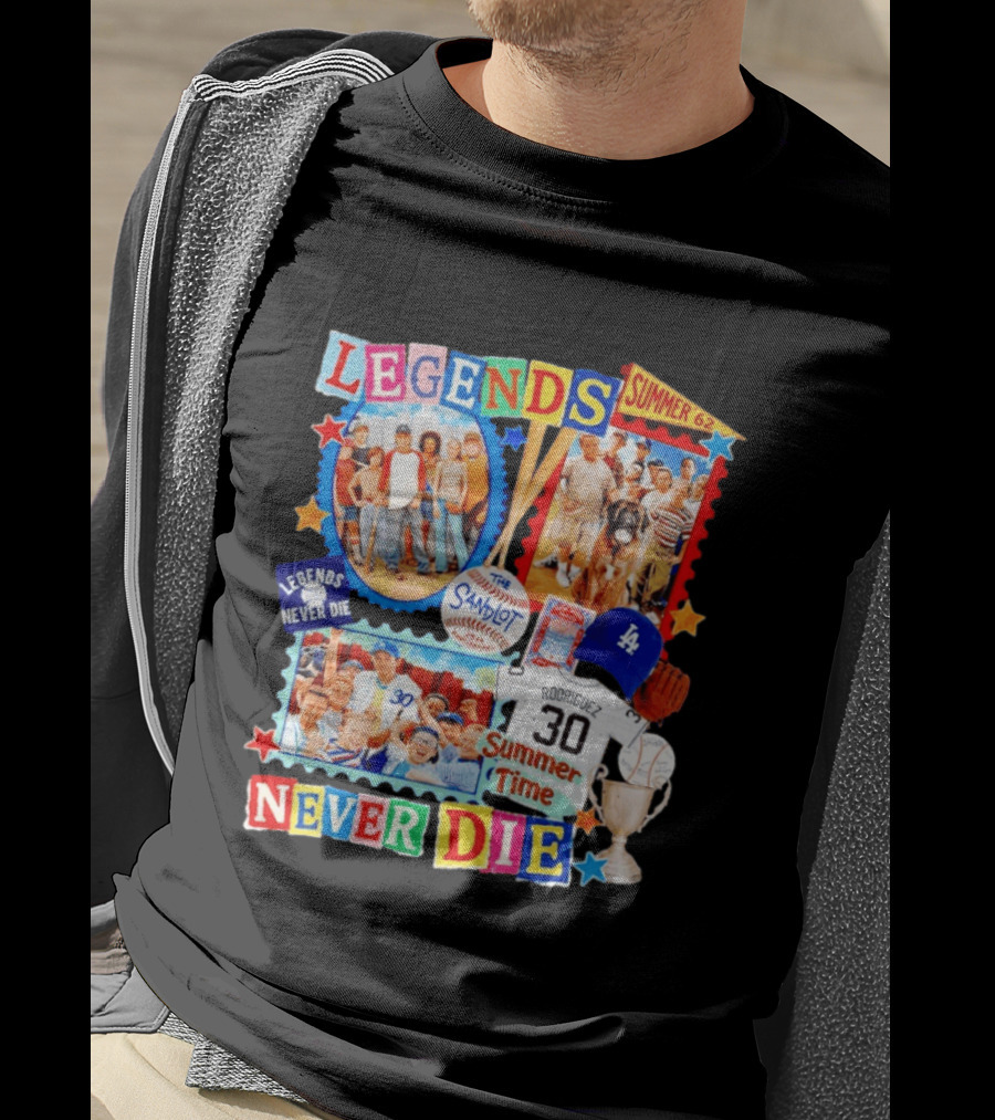 Legends Never Die The Sandlot Summer 62 Baseball Crew Rodriguez 30 Summer Time T-Shirt