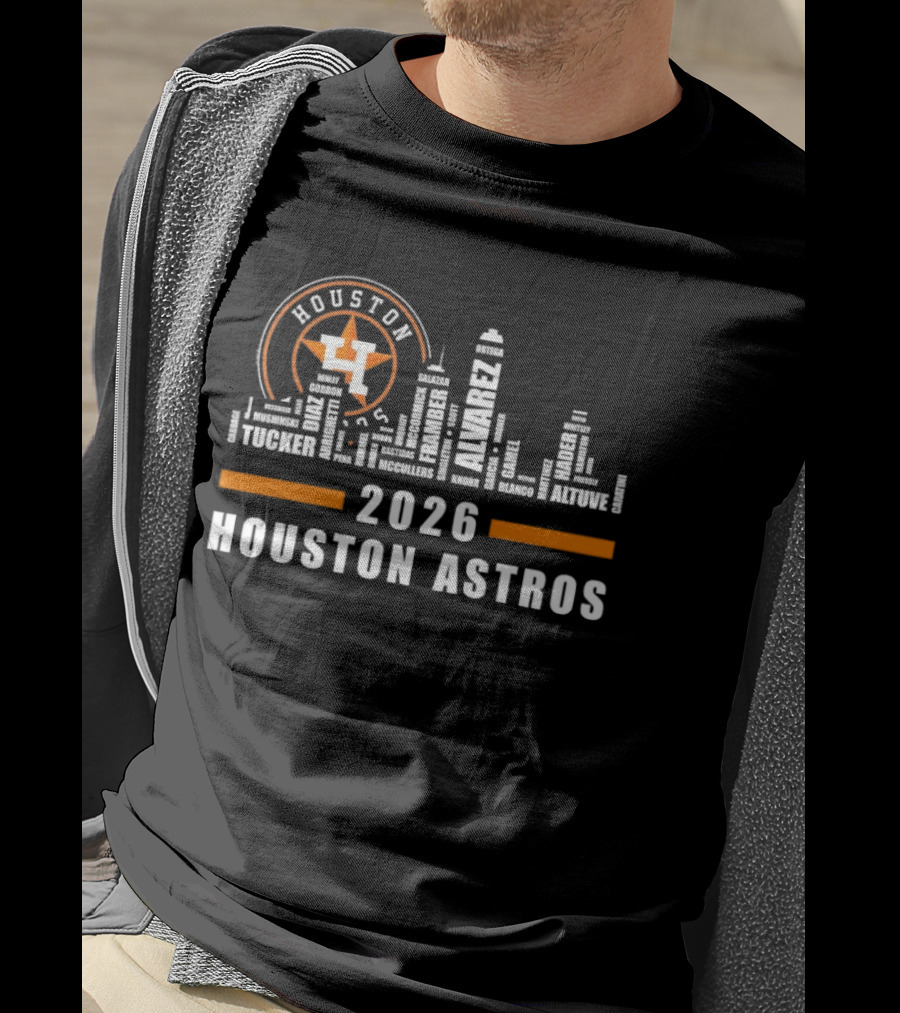 Houston Astros Skyline 2026 Houston Tucker Alvarez T-Shirt