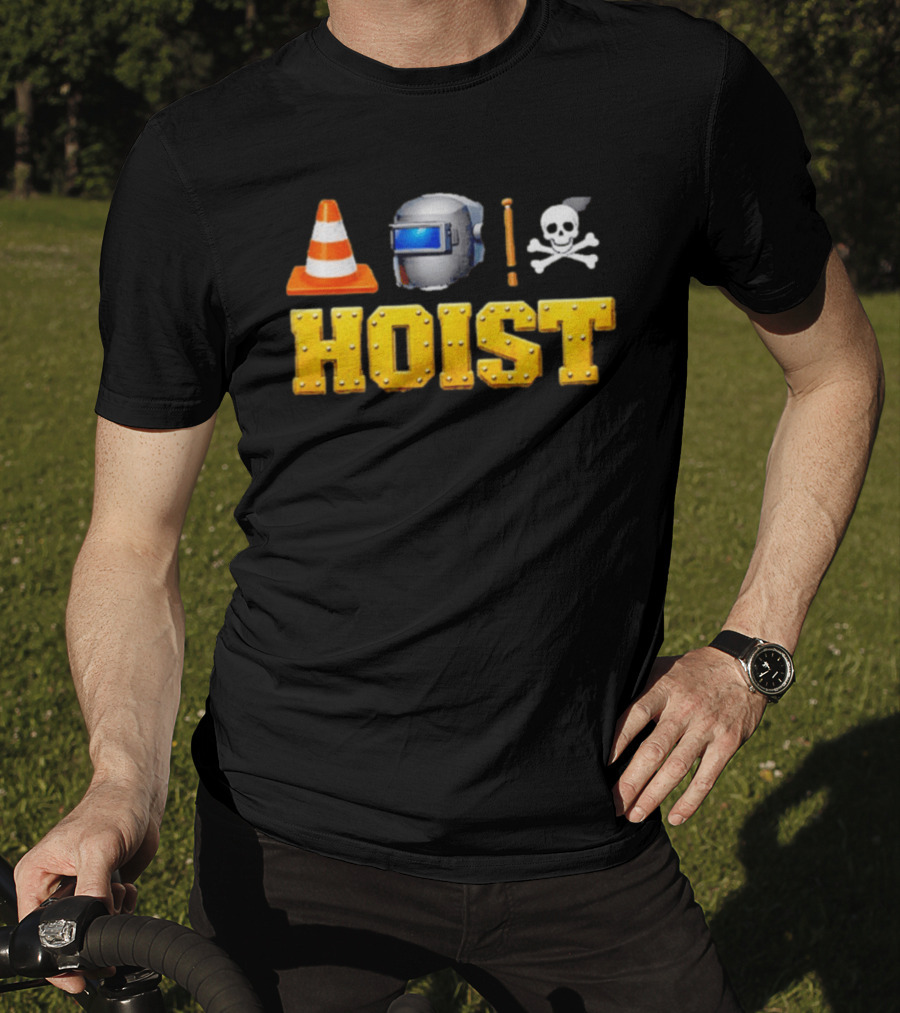 Pittsburgh Hoist The Traffic Cone Welding Helmet Skull Crossbones T-Shirt