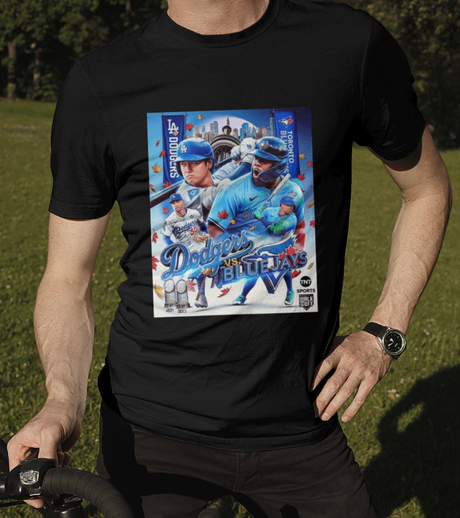 Los Angeles Dodgers Vs Toronto Blue Jays 2023 MLB TNT Sports U Walk Off Cityscape Baseball Event T-Shirt