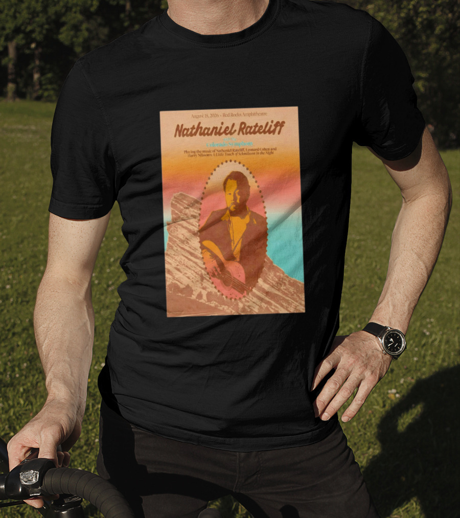 Nathaniel Rateliff Concert Red Rocks 2026 With Colorado Symphony T-Shirt