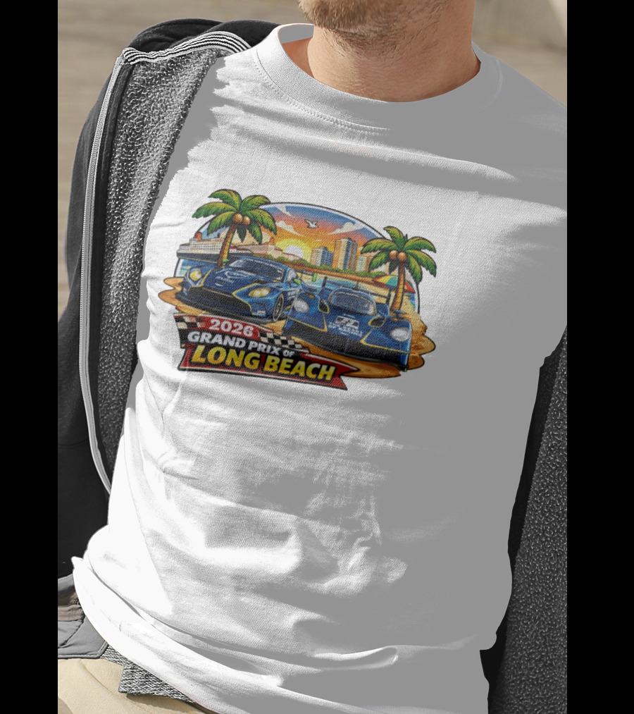 2026 Aston Martin Racing Valkyrie Grand Prix Of Long Beach Sunset Scene T-Shirt