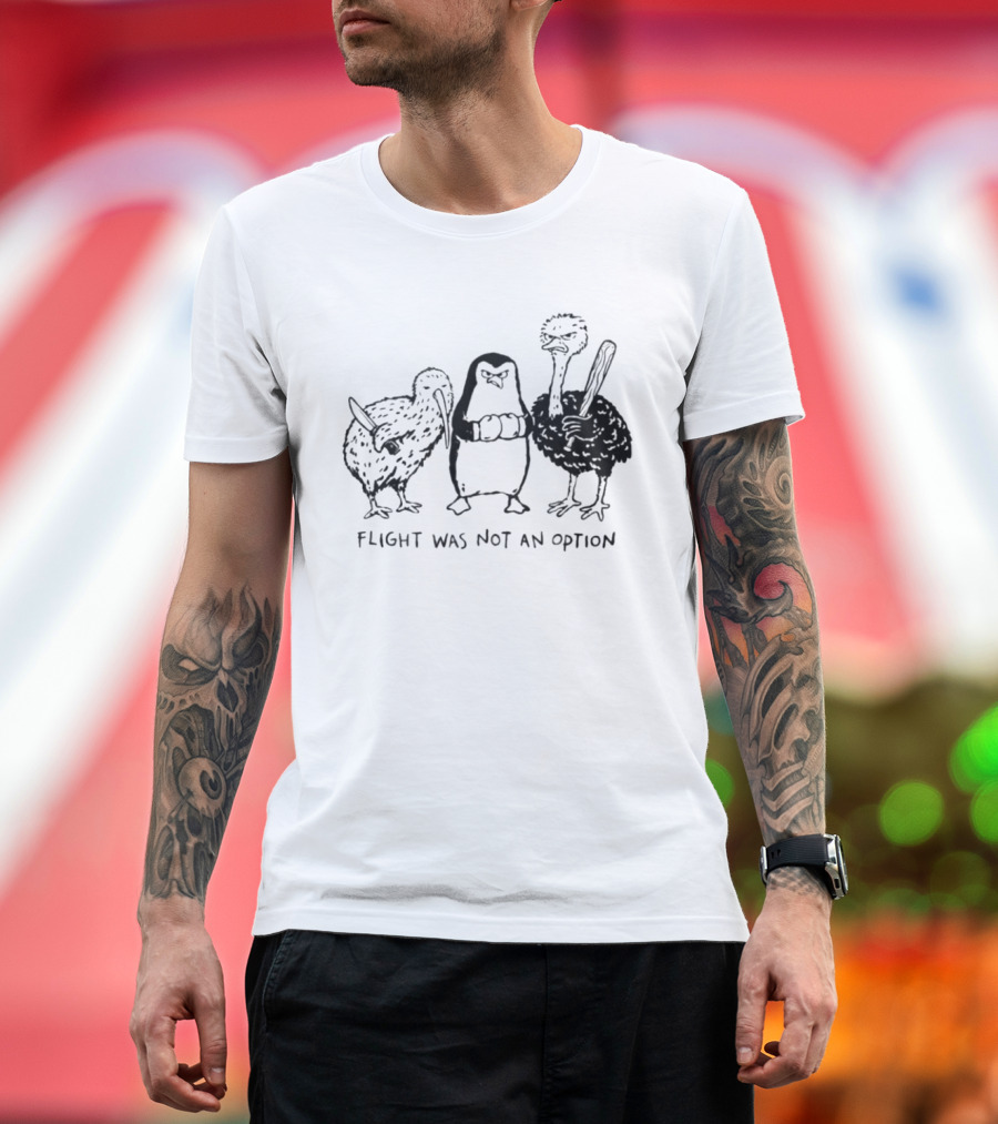 Flight Was Not An Option Kiwi Penguin Ostrich Trio T-Shirt