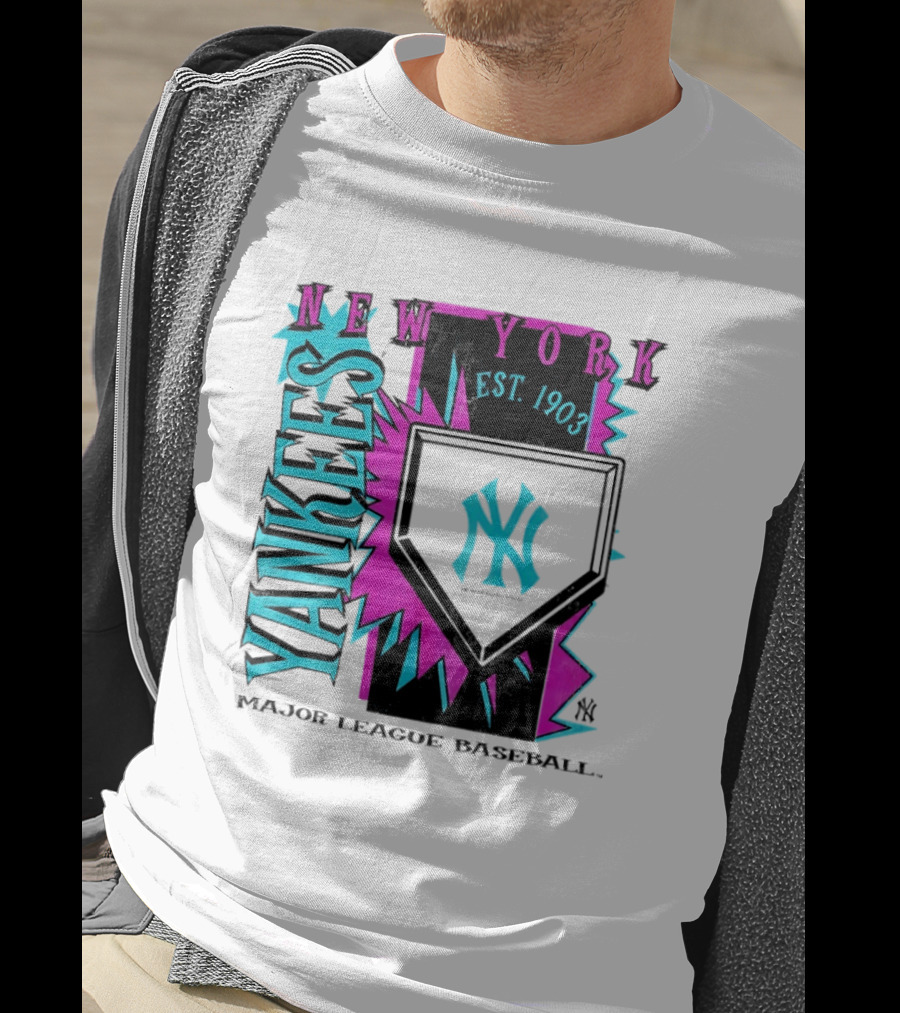 New York Yankees MLB Cooperstown Neon Field Est 1903 Major League Baseball T-Shirt
