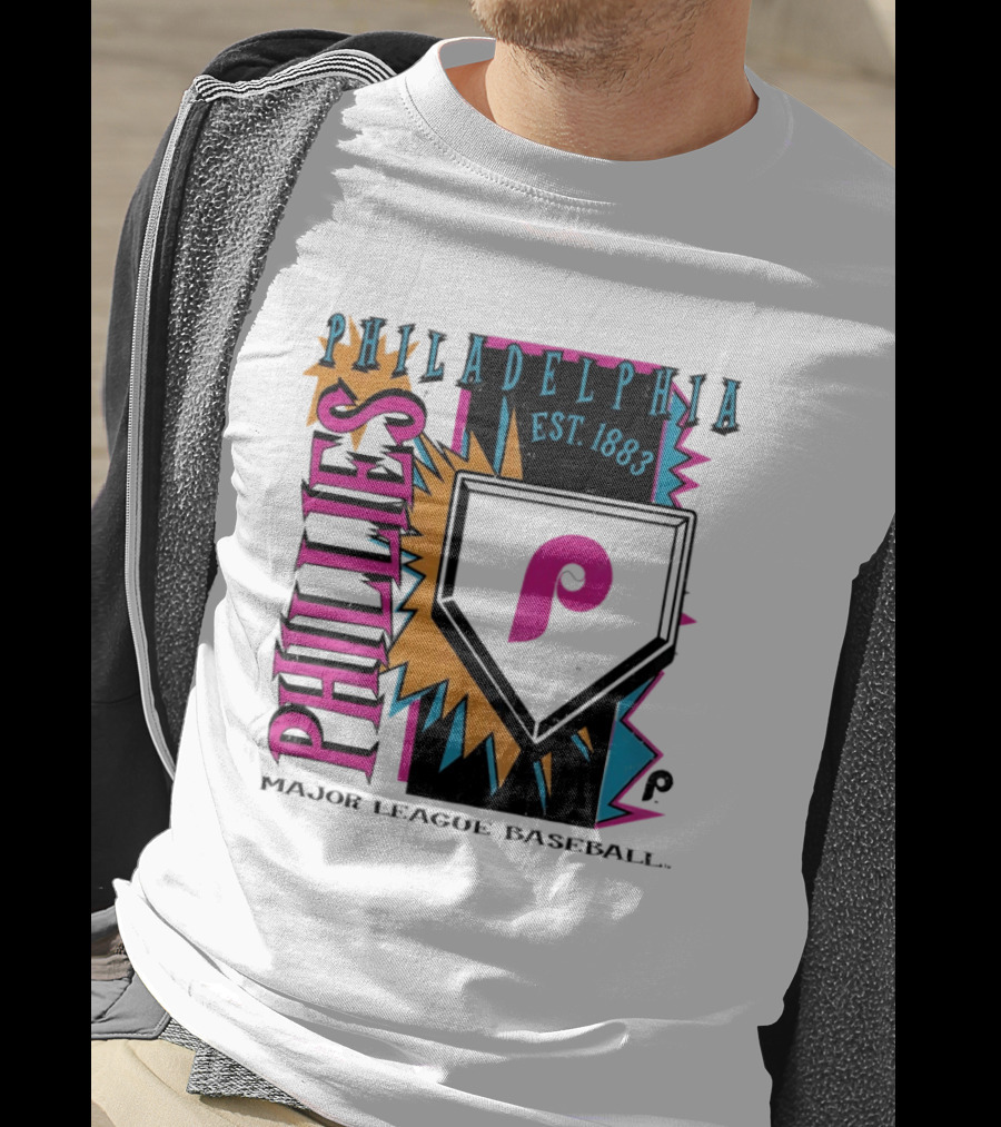 Philadelphia Phillies Major League Baseball Cooperstown Neon Field Est 1883 T-Shirt
