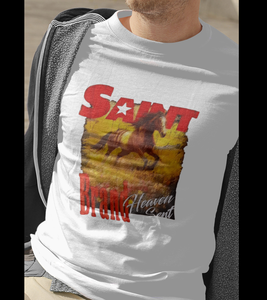 Saint Brand Heaven Sent Galloping Horse Wild West T-Shirt