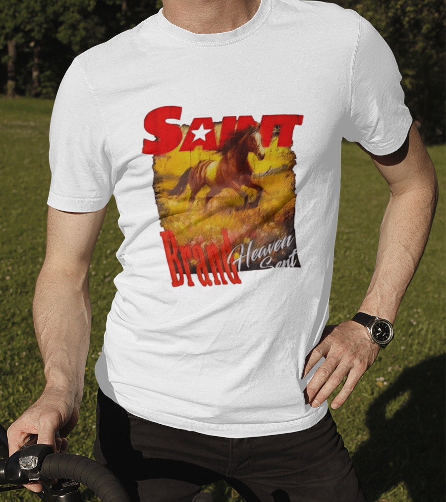 Saint Brand Heaven Sent Galloping Horse Wild West T-Shirt