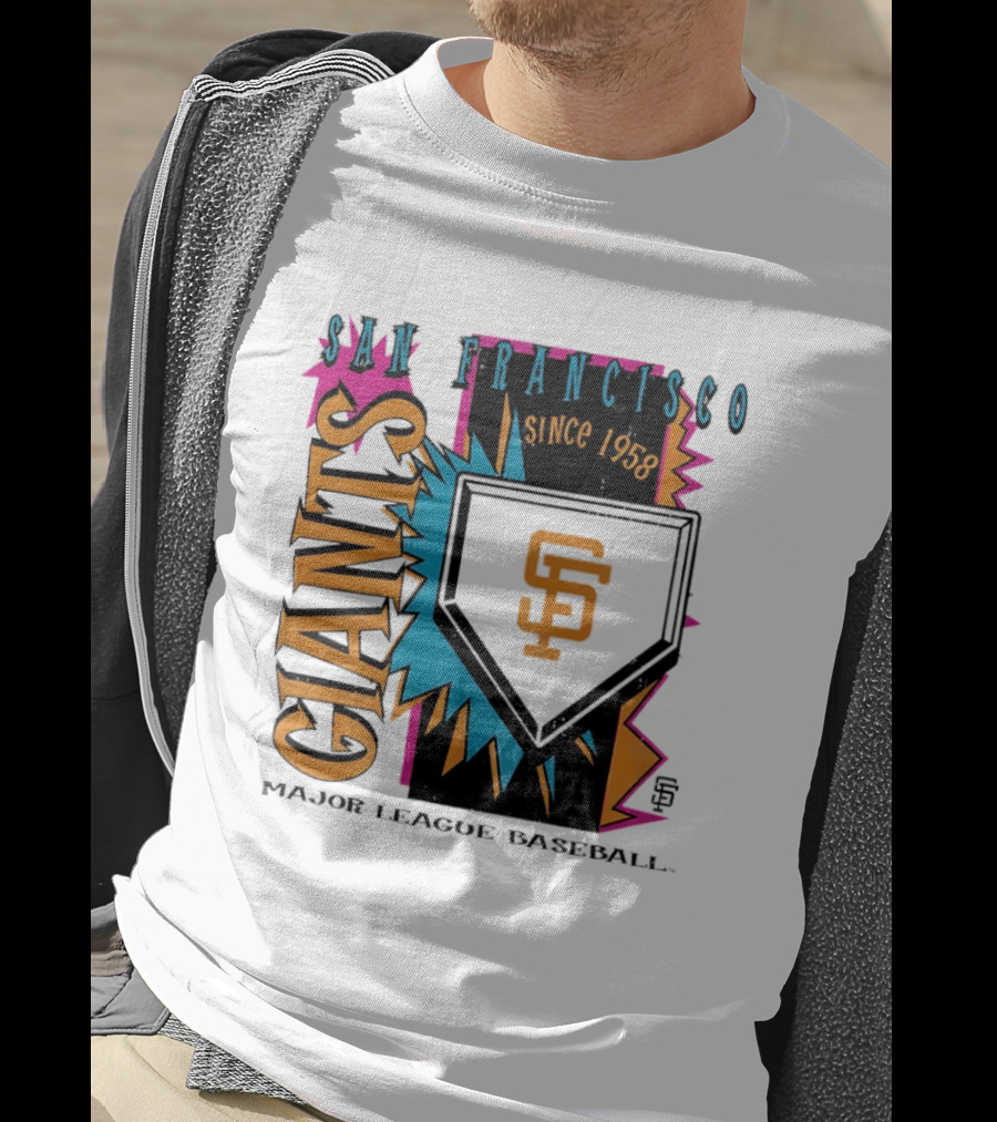 San Francisco Giants Major League Baseball Since 1958 Neon Cooperstown Field Shock T-Shirt