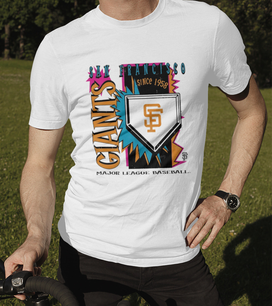 San Francisco Giants Major League Baseball Since 1958 Neon Cooperstown Field Shock T-Shirt