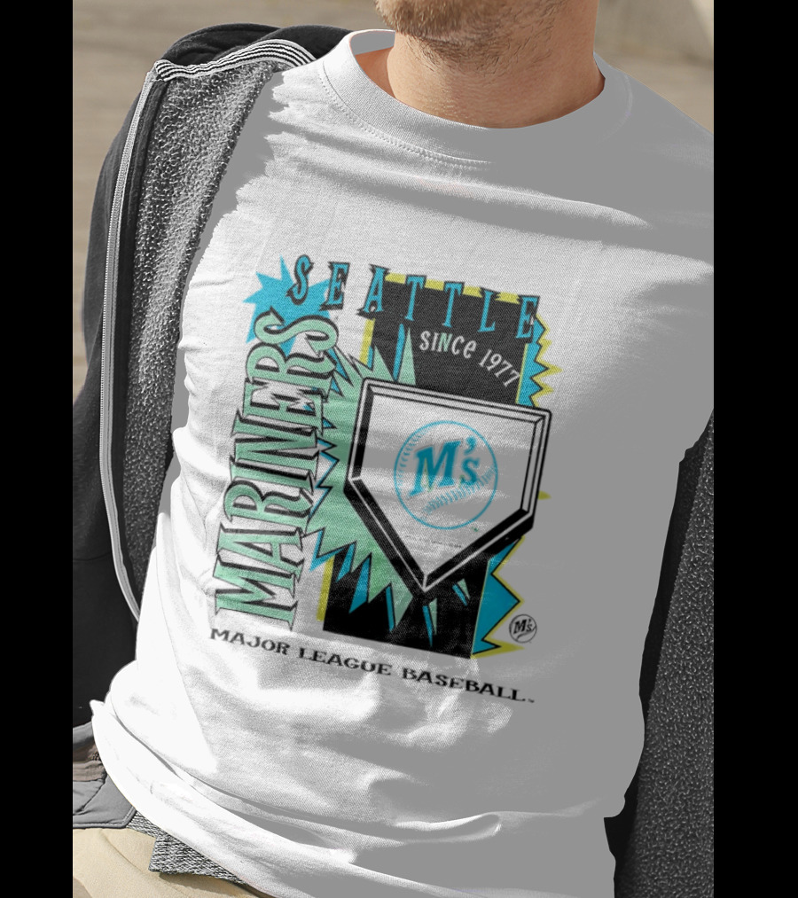 Seattle Mariners Cooperstown Neon Field Major League Baseball Since 1977 T-Shirt
