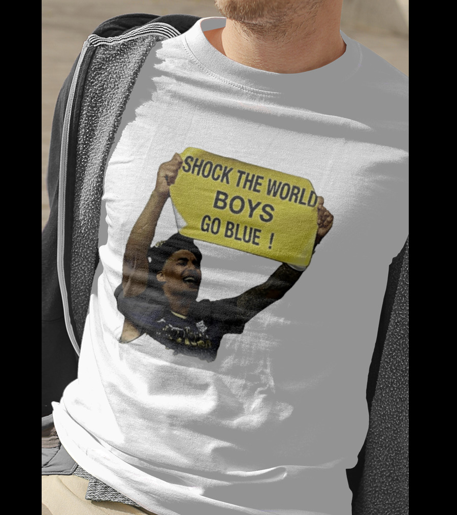 Shock The World Boys Go Blue Michigan Wolverines Basketball 2026 T-Shirt