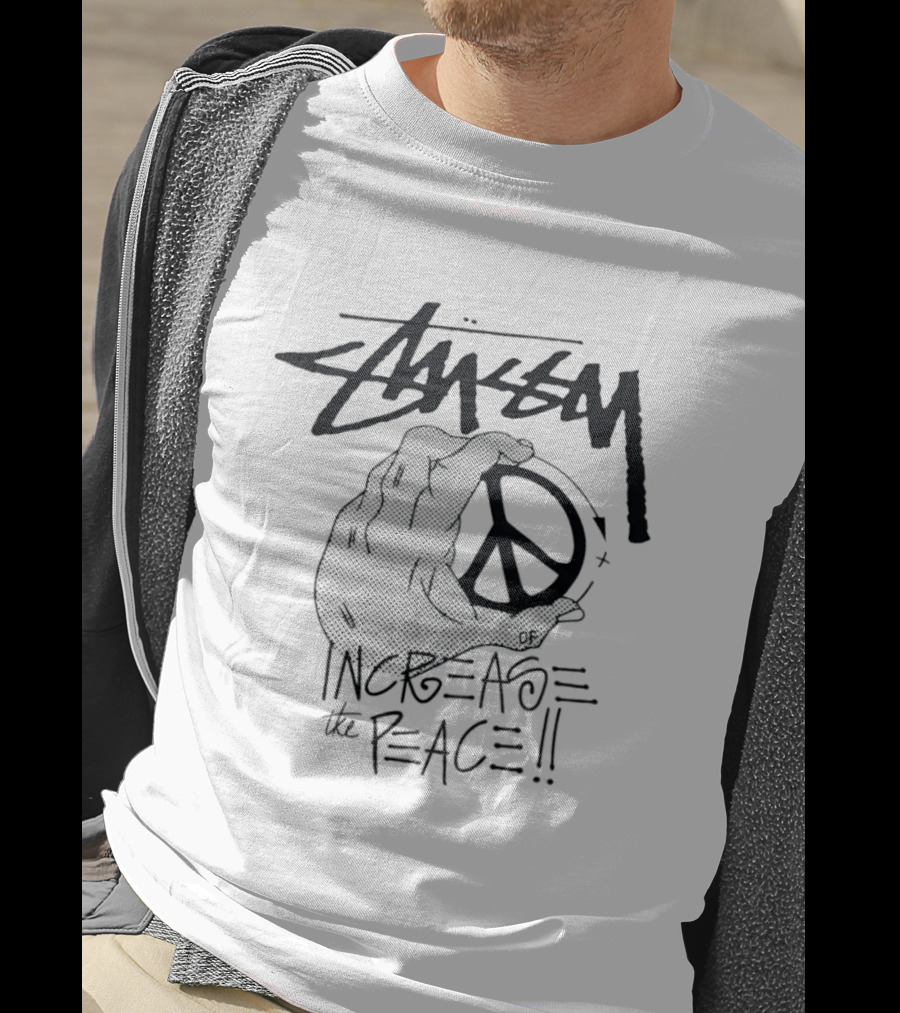 Stussy Increase The Peace Hand Holding Peace T-Shirt