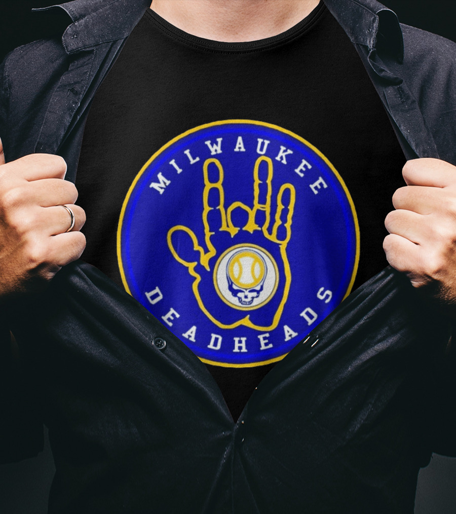 Milwaukee Deadheads Brew Crew Inspired Baseball T-Shirt