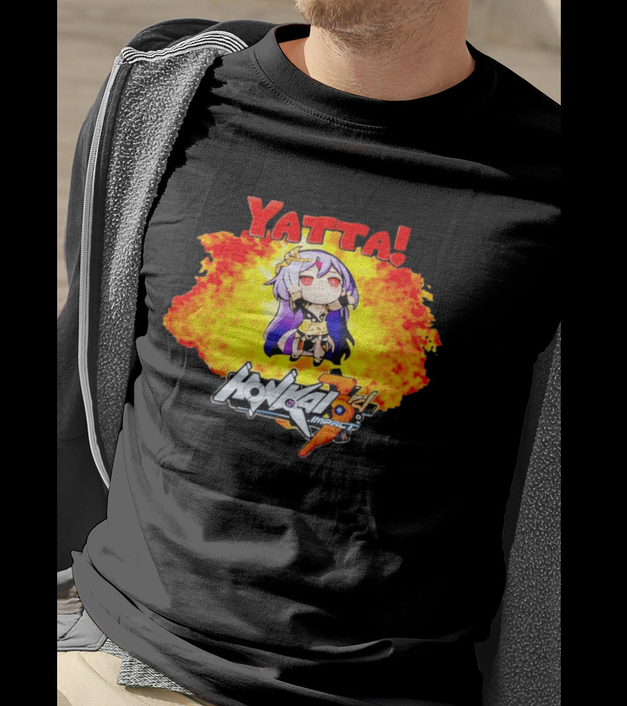 Yatta Honkai Impact 3rd Anime Character Celebration Explosion T-Shirt