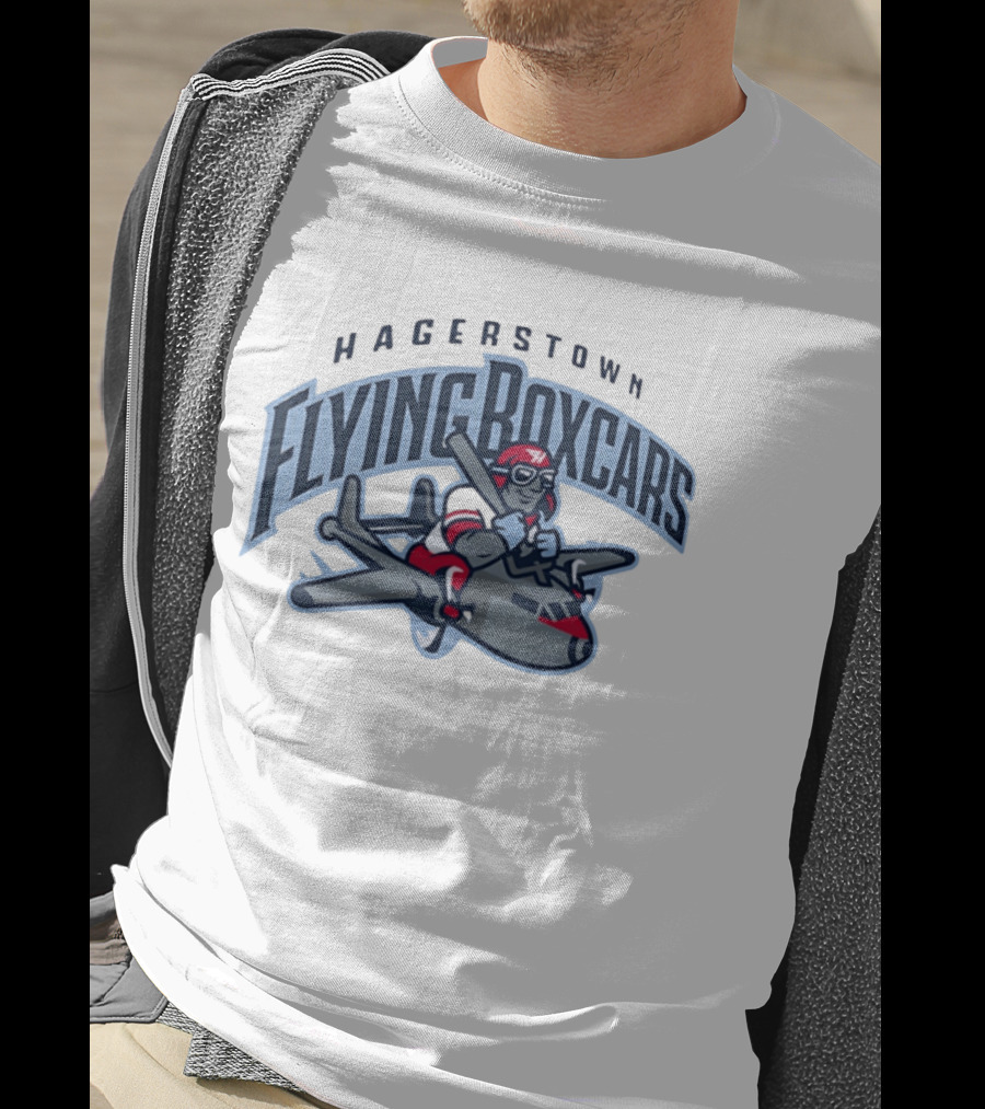 Hagerstown Flying Boxcars Pilot Mascot Airplane Team T-Shirt