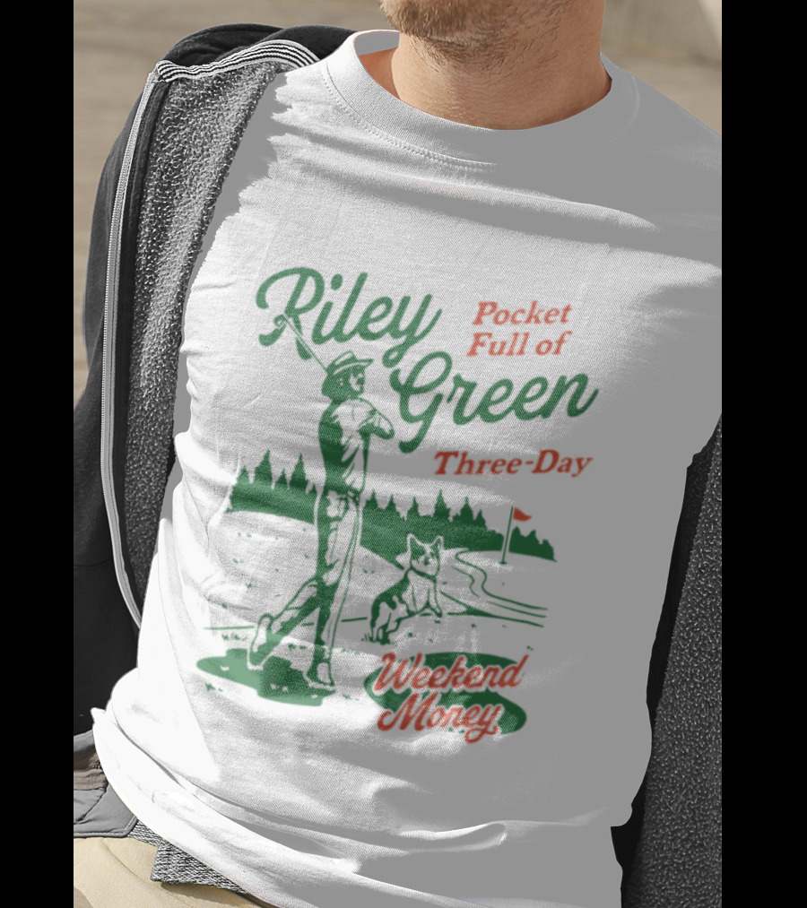 Riley Green Pocket Full Of Three Day Weekend Money Golf T-Shirt