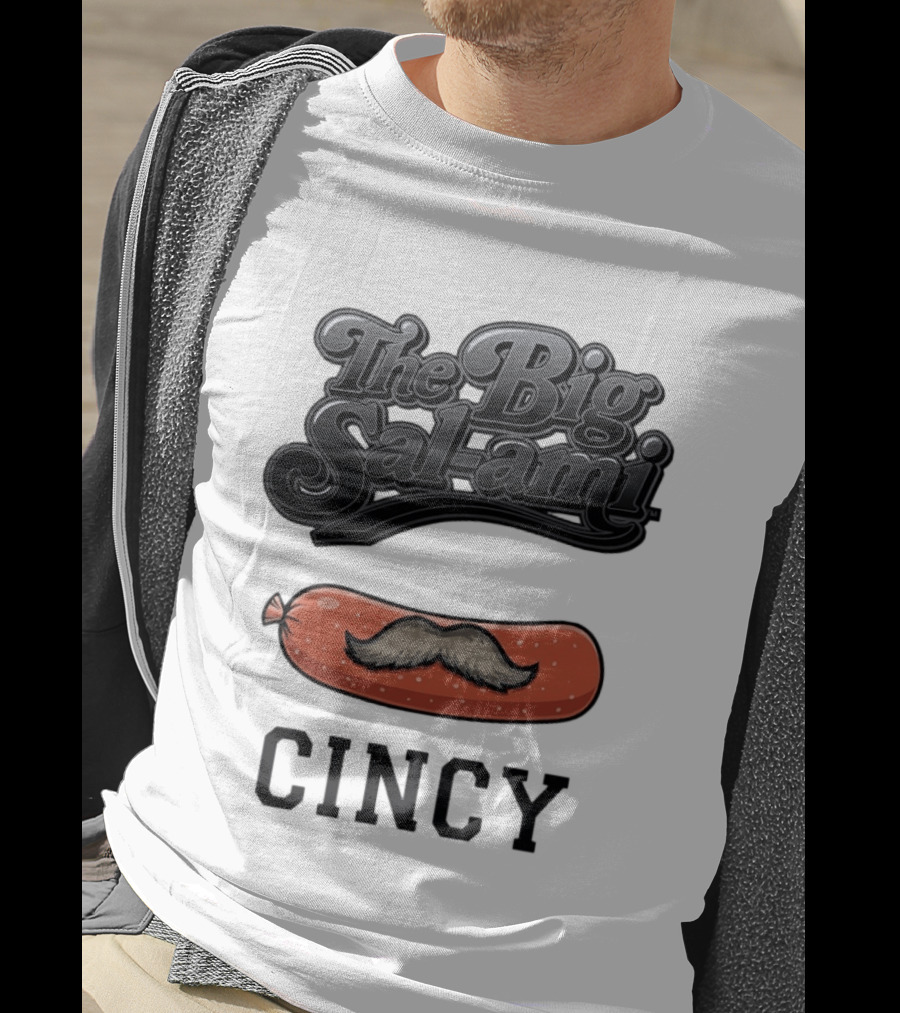 The Big Salami Cincy Mustache T-Shirt