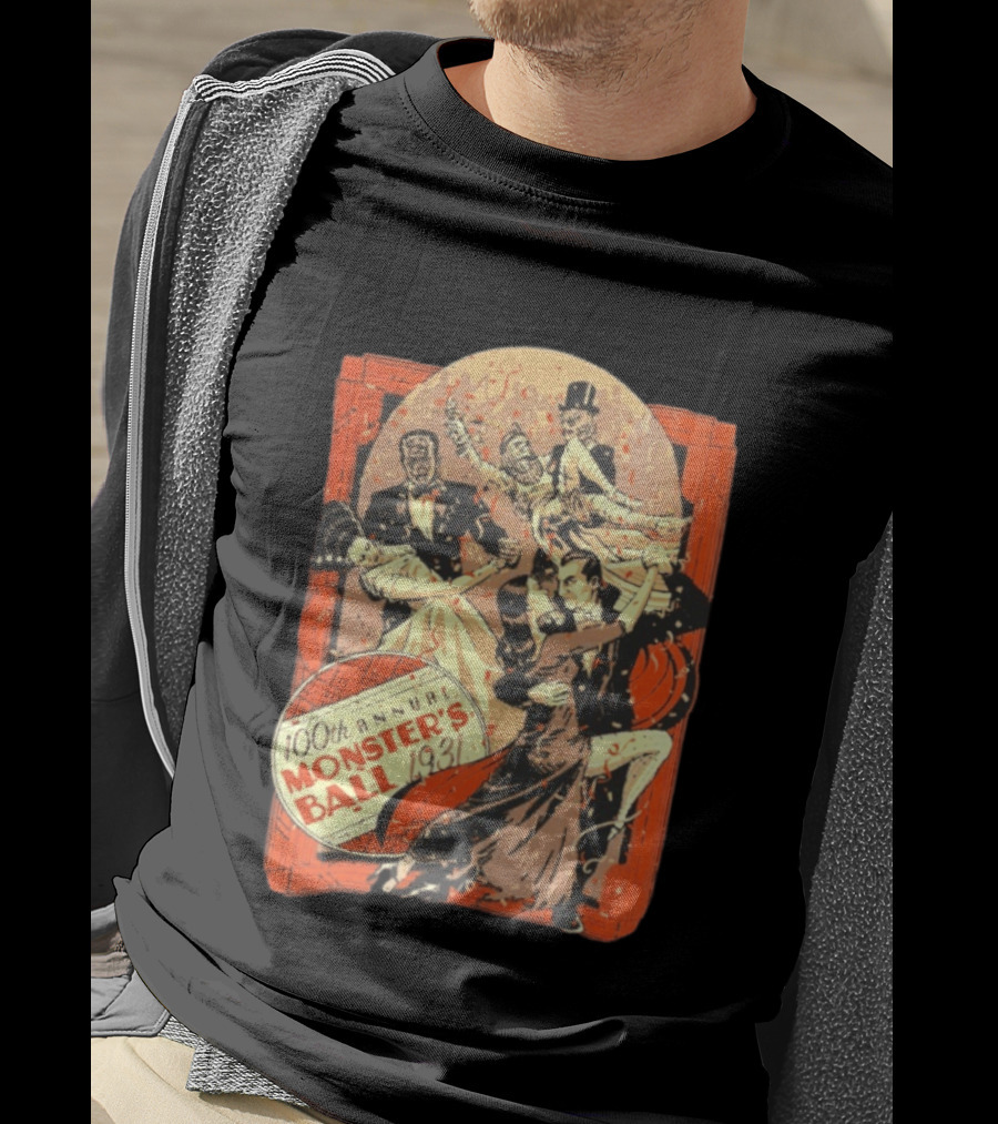 100th Annual Monster's Ball 1931 Vintage Dance Event Gothic Horror T-Shirt