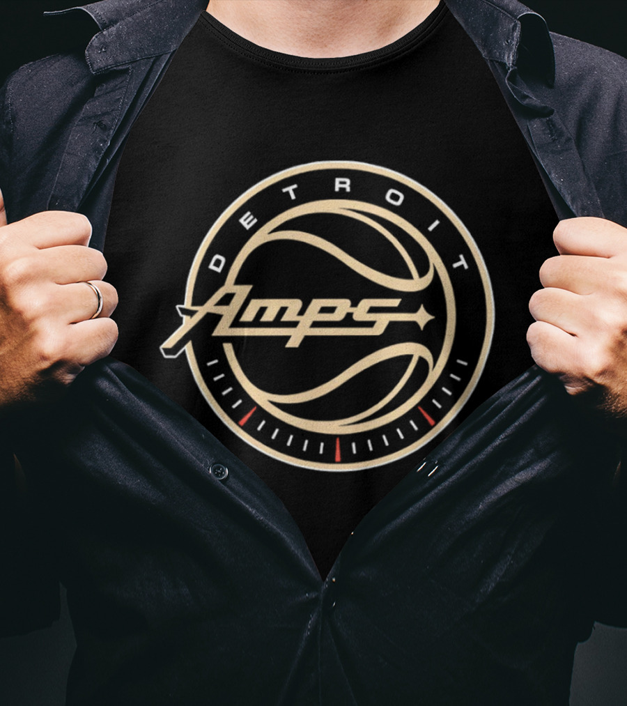Detroit Amps Basketball 3x3 BIG3 Logo Sports Team T-Shirt