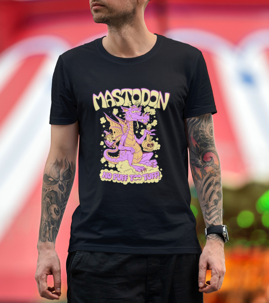Mastodon No Puff Too Tuff Wizard Dragon 420 T-Shirt